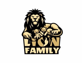 Projektowanie logo dla firm online Lion Family